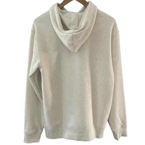 Adidas‎ Essentials Big Logo Regular Fleece Off-White Melange Hoodie Size Large - Picture 5 of 9